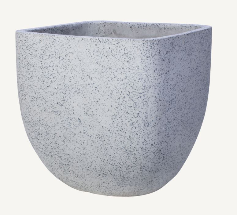 Pot Planter, Gray, 15.5" H x 16" W x 16" D