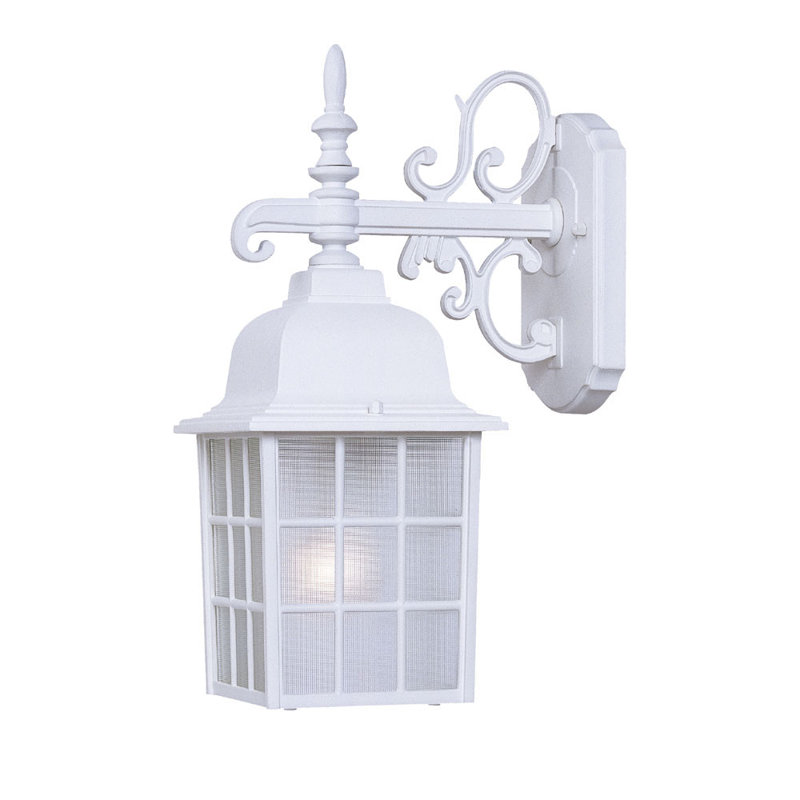 Lanterne murale d'extérieur à 1 ampoule H 15 po Belfield, Blanc texturé