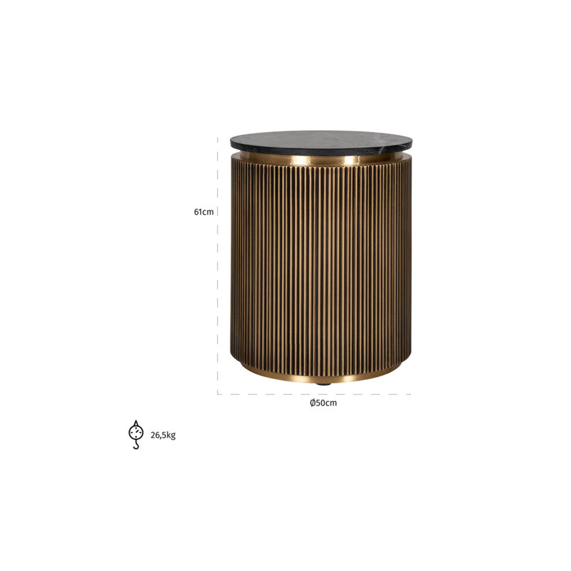Table de bout tambour Ironville