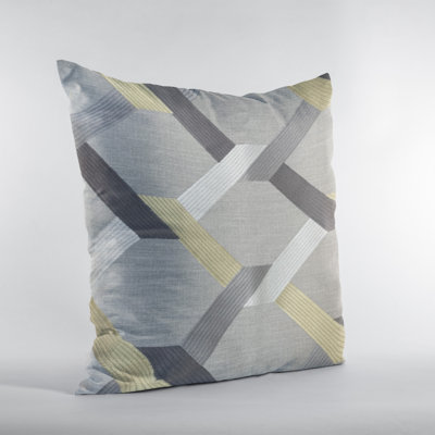 Valencia Geometric Viscose Blend Reversible Throw Pillow