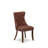 9-piece Mid-Century Dining Table Set includes a Dining Table and 8 Burgundy Polyester fabric Kitchen Chairs with Button tufted Back - Antique Walnut Finish-289307192