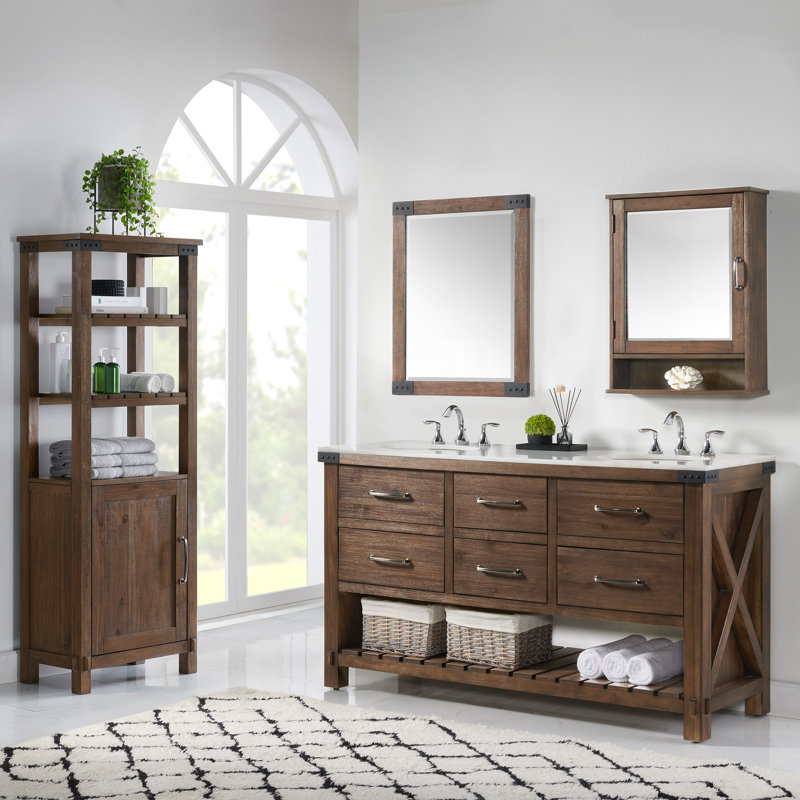 Ensemble de meuble-lavabo double 62 po Asellus