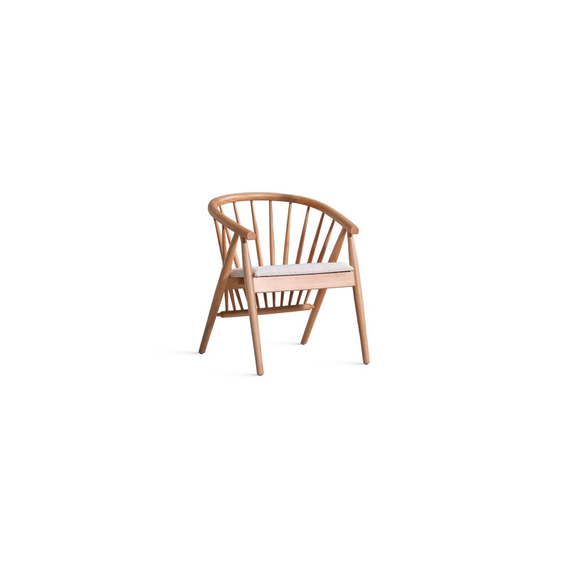 Chaise moderne scandinave avec structure 100% bois de hêtre, tissu en peluche, 22,4 x 29,9 x 22,8 pouces | Couleur naturelle | Sièges élégants et confortables pour la maison, le bureau ou la décoration de fantaisie | Conception durable et élégante