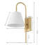 Rhoeva Single Light Iron Dimmable Plug-in Flush Mounted Sconce-1053672395-1053672392