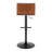 Lakyia Swivel Upholstered Adjustable Height Counter Stool with Metal Frame-87184630
