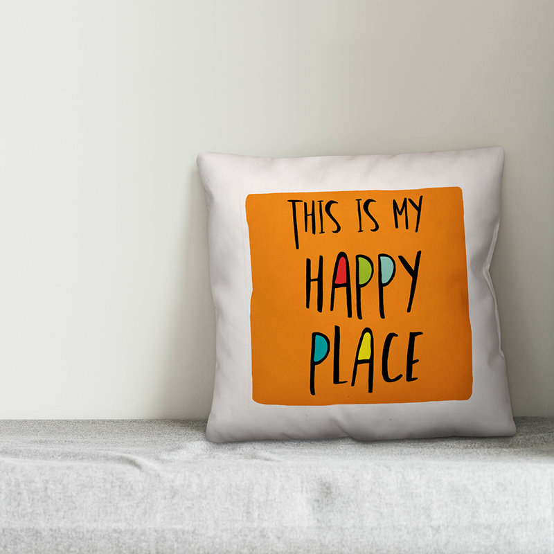  Coussin This is My Happy Place, Orange