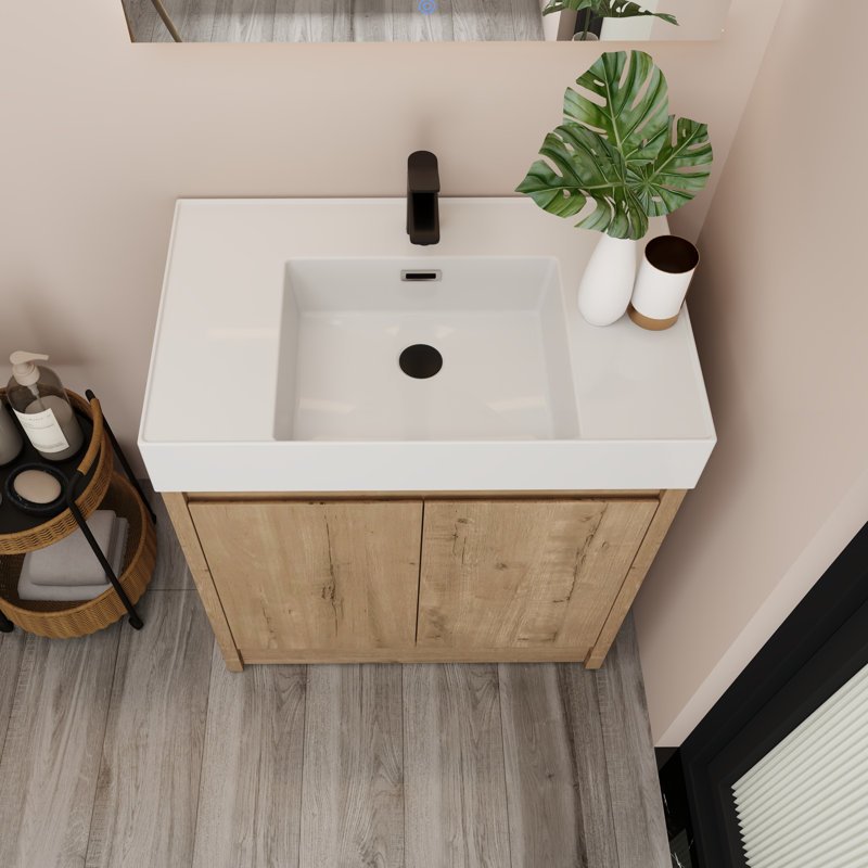 Kyele 29.53'' Single Bathroom Vanity with Resin Top