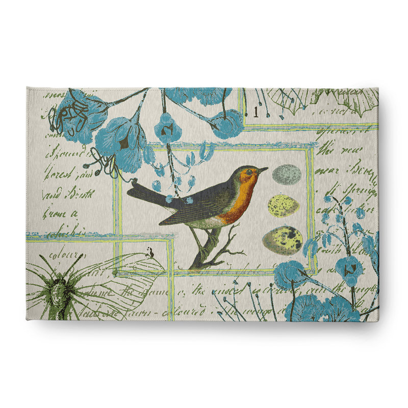 Tapis en chenille Singing Bird Spring, Rectangle 4 pi x 6 pi