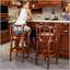 Hauteur de l'assise: tabourets de bar pivotants en bois et en cuir de 26 po, chaise pivotante à 360 degrés-1544509186-1544509189