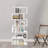 S-Shaped Bookshelf 6-Tier Floorstanding Bookshelf Modern Geometric Bookcase