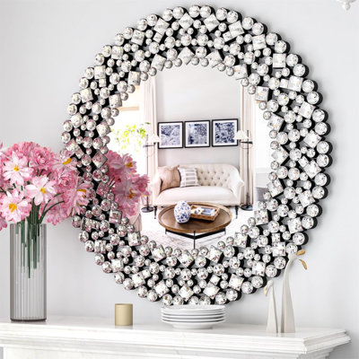 Miroir rond de 34 po pour décoration murale