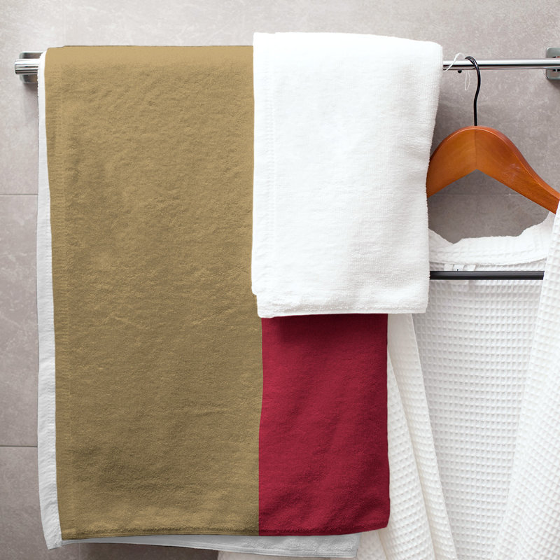 Bath Towel, Polyester/Cotton, Red, Bath Towel