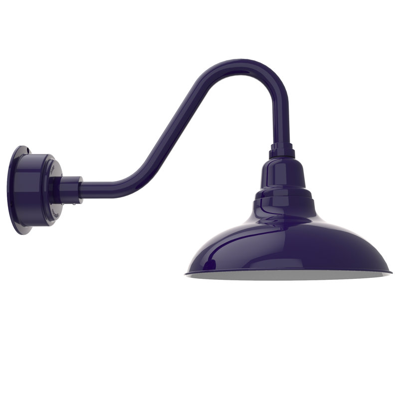 Luminaire de grange d’extérieur à del Idella, Bleu de cobalt, H 18 po x l 12 po x P 30 po