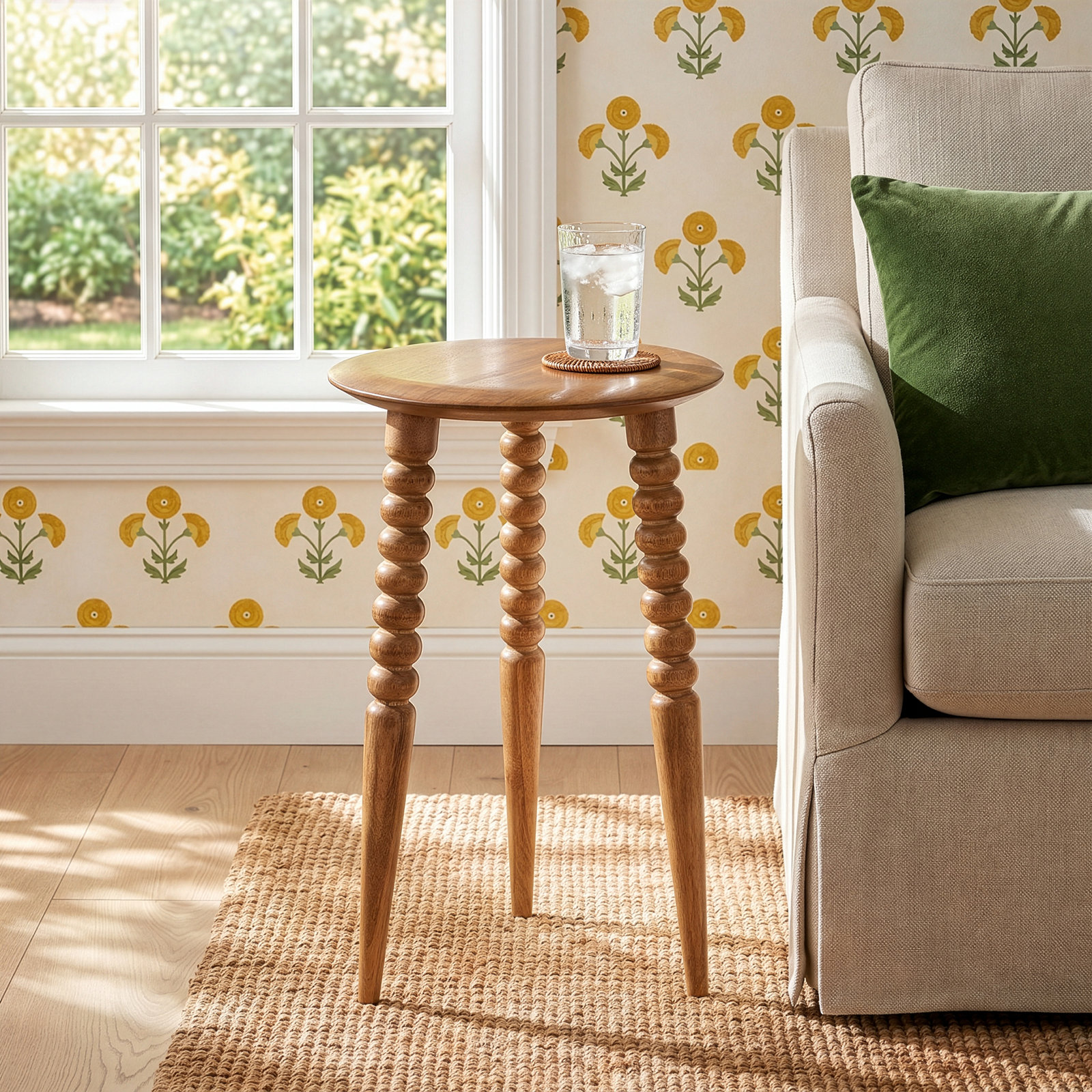 Lessing 14" Mango End Table, Brown