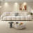 Cream cloud duo simple fabric sofa-102830384-102830378