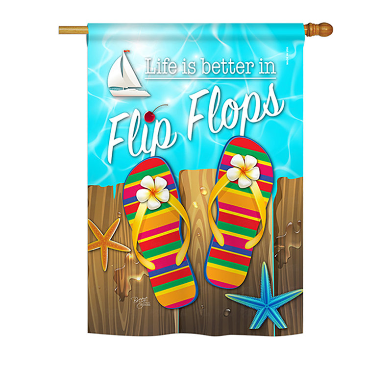 Drapeau de maison en polyester à deux côtés flip, H 18,5 po x l 13 po