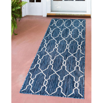 Outdoor Preen Area Rug Deep Sea Color