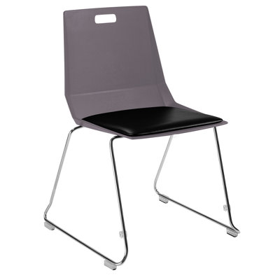 Luvraflex 19.25" W Stackable Vinyl Seat Reception Chair with Metal Frame