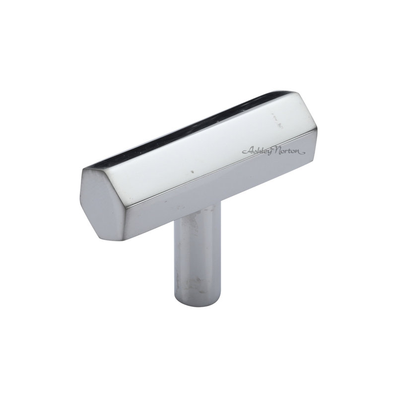 Hex Bar Knob, Polished Chrome
