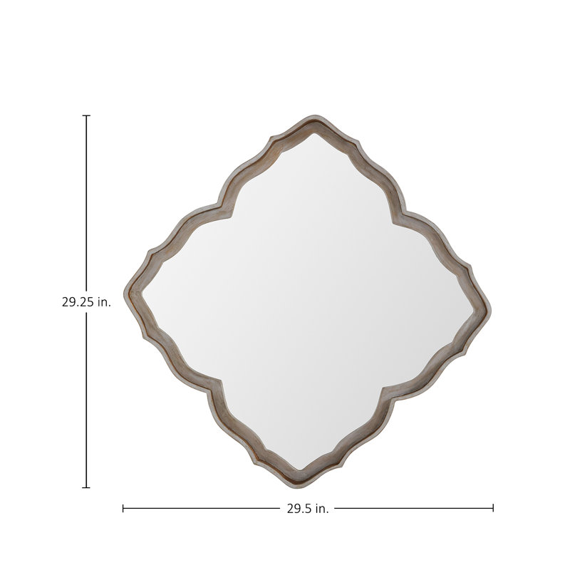 Adriana Diamond Wood Wall Mirror
