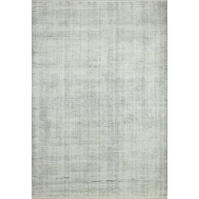 Tapis gris en laine noué à la main Hawkinson