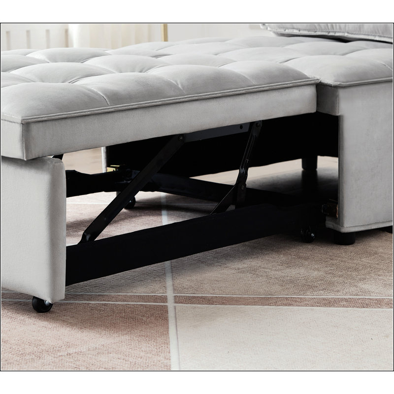 Canapé-lit convertible, Velours gris velours