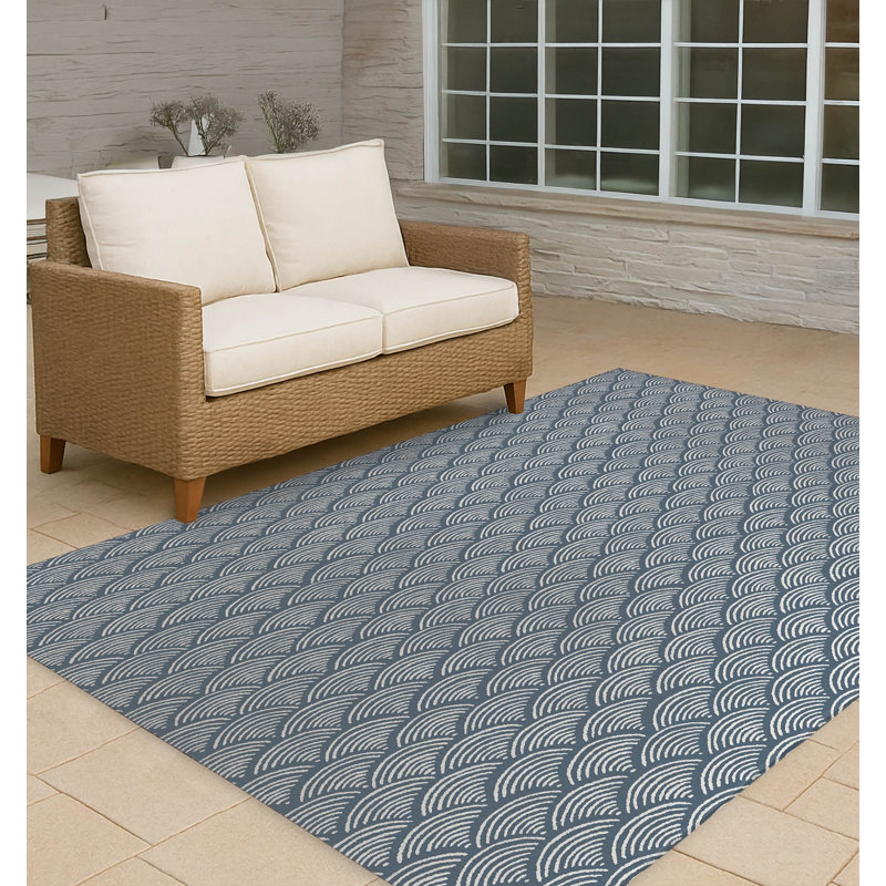 Tapis d'extérieur antidérapant Rolling Waves, Rectangulaire 2 pi x 3 pi