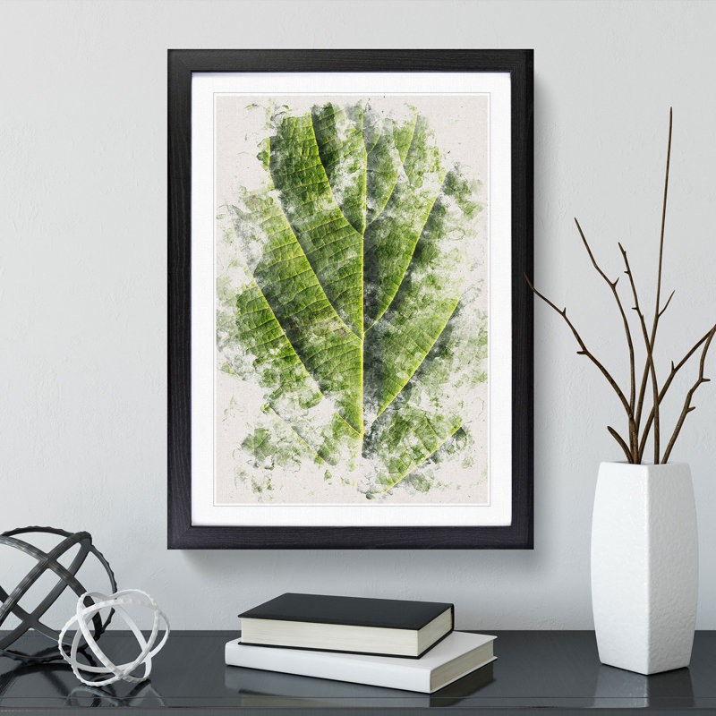 Leaf Pathways - Framed Print, 63cm H x 45cm W x 2cm D, Black Framed