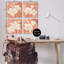 «Peach Hibiscus Flowers», ensemble de 4 impressions sur toile par Paul Brent
