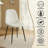 Set Of 4 Velvet Upholstered Dining Chairs With Black Metal Legs-770323826