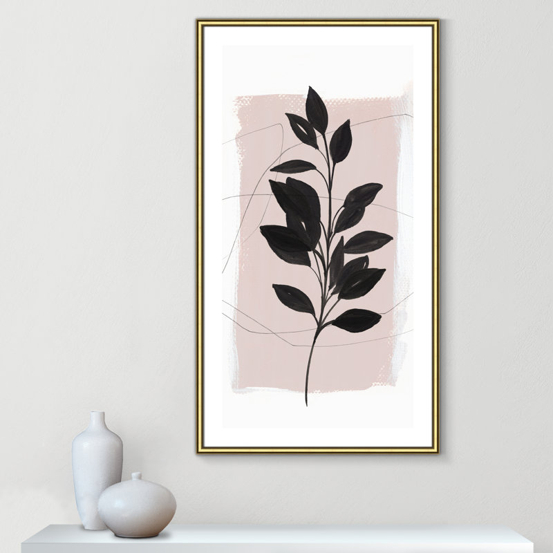 «Ramie I» par Isabelle Z - reproduction d'art, H 45,5 po x l 25,5 po x P 0,88 po, Papier encadré doré