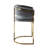 Solstice Counter Height Chair In Grey Velvet W/ Polished Gold Metal Frame-98758969