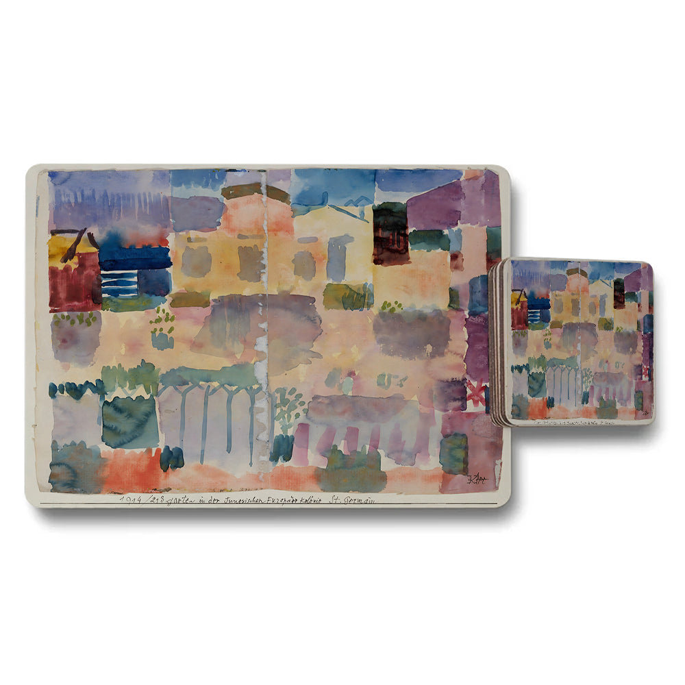 Abstract Watercolor Placemat And Coaster Set Art Print