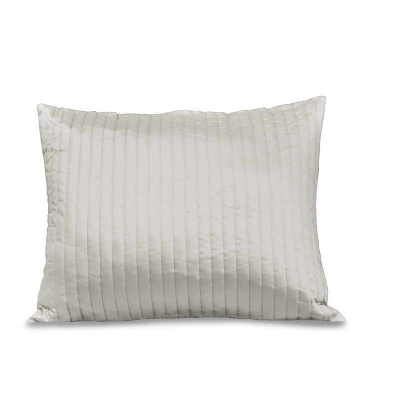 Siena Channel 100% Cotton Zipper Sham, Pearl, King Sham