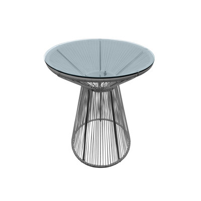 Round Glass Outdoor Bar Table