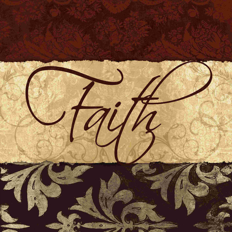 «Red Faith 2», impression sur toile tendue, L 12 po x H 12 po