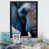 Impression noire sur toile encadrée sélectionné