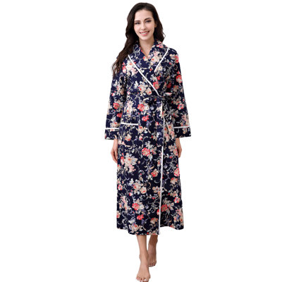 Peignoir 100% coton fille / femme + mi-mollet avec poches