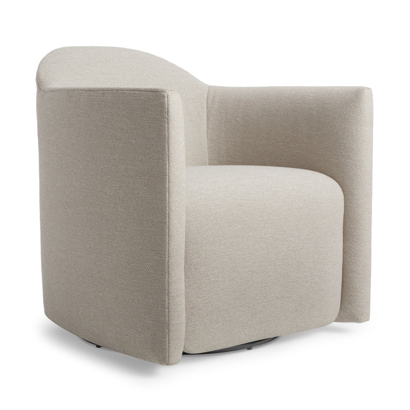 About Face Swivel Armchair, Sanford Natural Linen