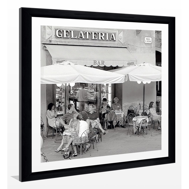 « tuscany caffe xxi » par alan blaustein,, reproduction de photo encadrée, H 39,5 po x l 39,5 po x P 0,75 po