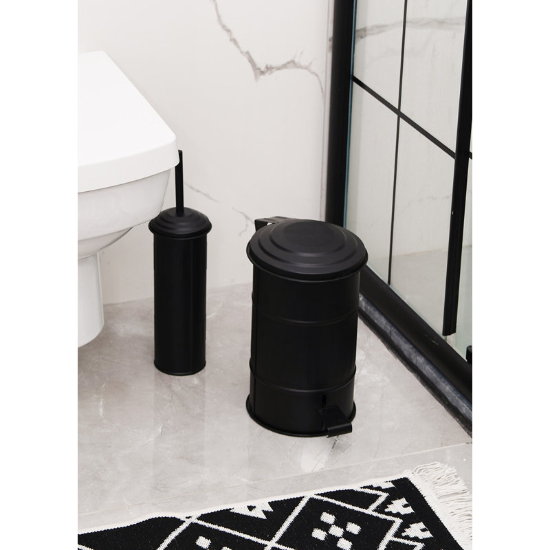 Black Toilet Brush & Holder
