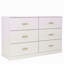 Commode moderne à 6 tiroirs pour la chambre à coucher - Vaste commode de rangement, robuste et sécuritaire