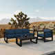 Smith 3 Piece Sofa Seating Group with Sunbrella® Cushions