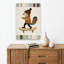 Happy Squirrel Skater Contemporary Squirrel Forest Wall Art Print 1 Piece Wrapped Canvas Wall Art-746006284