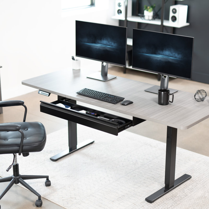 VIVO Black Space Saving Pull Out Under Desk Storage Drawer without Shell