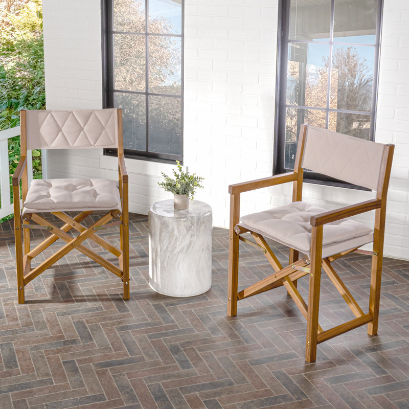 Tonora Folding Director Chair, Beige