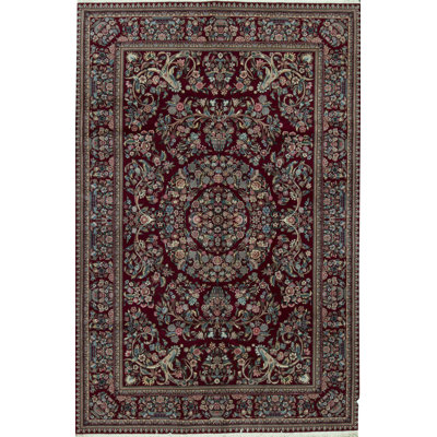 Shah Wool Oriental Area Rug in Red/Blue
