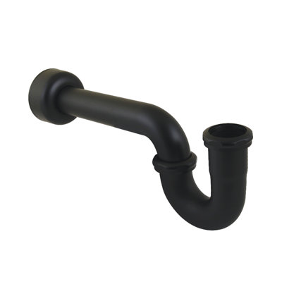 Kingston Brass Trimscape 1-1/2 Inch Decor P-Trap with High Box Flange, 13-1/16 Inch Length, 18 Gauge