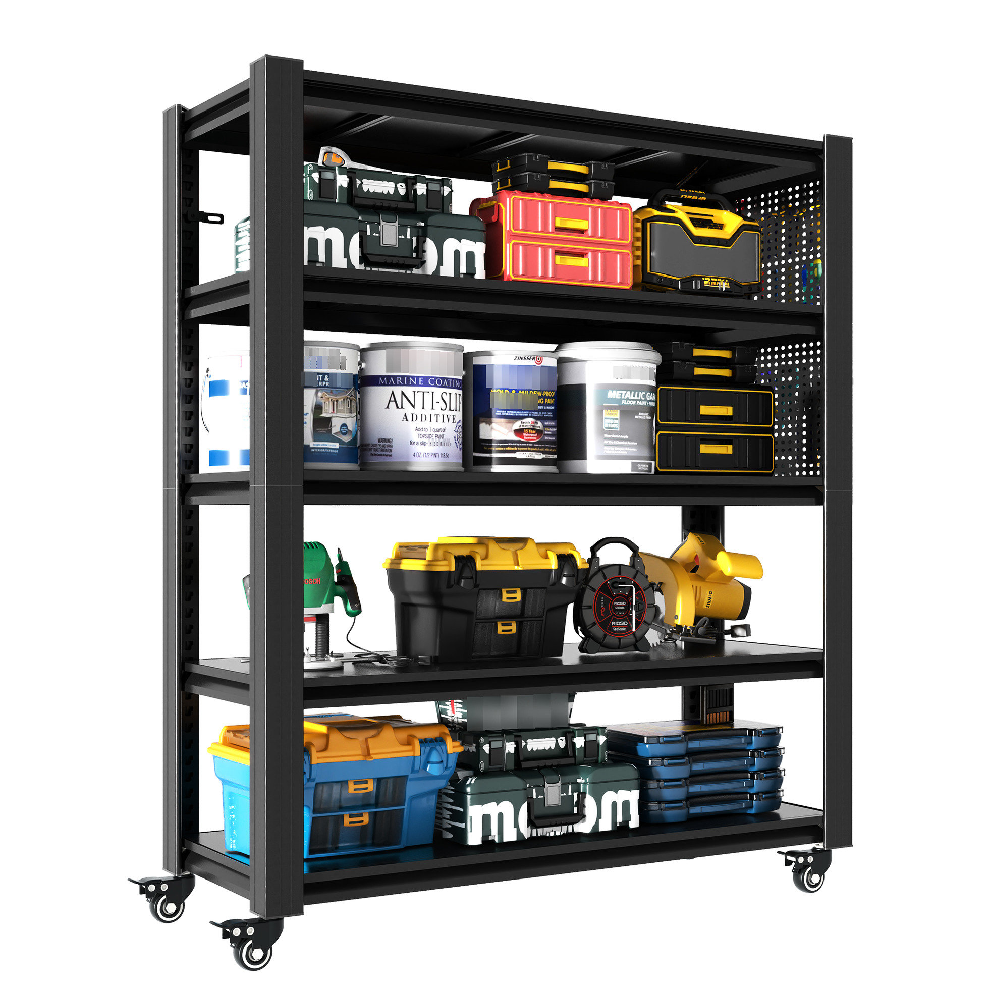 SnugglySolace Heavy Duty 5 Metal Shelving Unit For Pantry, Retail, And ...