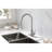 Kitchen Faucet With Pull Down - 360 Rotating Nozzle For Effortless Water Flow, Single Handle Temperature And Flow Management, Corrosion Coating Pull-Down Spray Head-1094926133